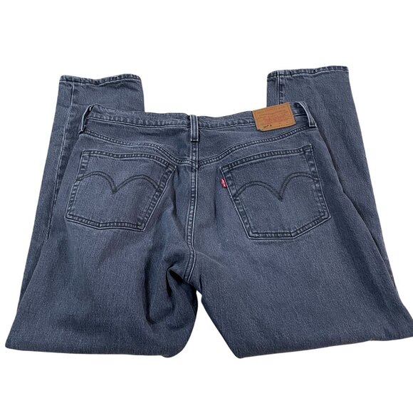 Levi's 501 Skinny Premium Jeans Women's Size 30x28 Gray Denim Button Fly Big E - Picture 5 of 8